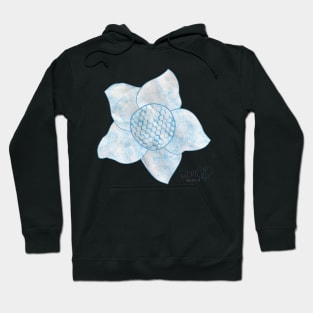 Teal or Turquoise Flower Hoodie